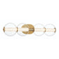 Eurofase Lighting Atomo 30" 4-Light Gold Dimmable LED Wall Sconce With Clear Glass Shades