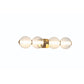 Eurofase Lighting Atomo 30" 4-Light Gold Dimmable LED Wall Sconce With Clear Glass Shades