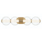 Eurofase Lighting Atomo 30" 4-Light Gold Dimmable LED Wall Sconce With Clear Glass Shades