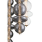 Eurofase Lighting Atomo 50" 4-Light Integrated LED Glass Shade Gold Steel Chandelier