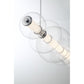 Eurofase Lighting Atomo 56" 7-Light Chrome Linear Dimmable LED Chandelier With Clear Glass Shades