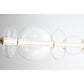 Eurofase Lighting Atomo 56" 7-Light Gold Linear Dimmable LED Chandelier With Clear Glass Shades