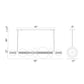 Eurofase Lighting Atomo 56" 7-Light Gold Linear Dimmable LED Chandelier With Smoke Glass Shades