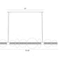 Eurofase Lighting Atomo 74" 9-Light Integrated LED Smoke Glass Shade Gold Linear Chandelier