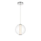 Eurofase Lighting Atomo 9" Chrome Round Dimmable LED Pendant Light With Clear Glass Shade