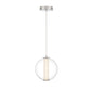Eurofase Lighting Atomo 9" Chrome Round Dimmable LED Pendant Light With Clear Glass Shade
