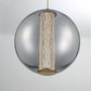 Eurofase Lighting Atomo 9" Gold Round Dimmable LED Pendant Light With Smoked Glass Shade