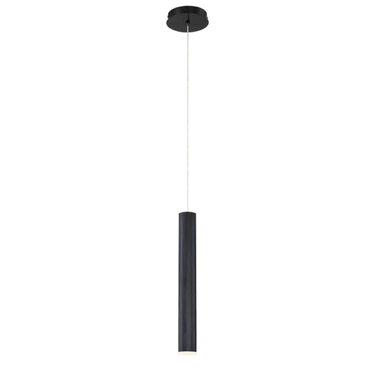 Eurofase Lighting Baldwin 16" Dimmable Integrated LED Black Pendant Light With Anodized Aluminum Shade