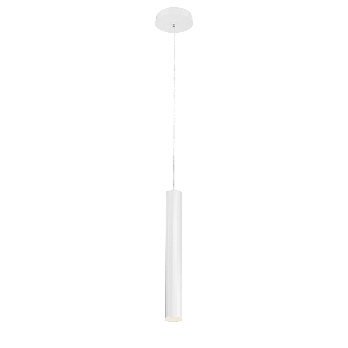 Eurofase Lighting Baldwin 16" Dimmable Integrated LED White Pendant Light With Anodized Aluminum Shade