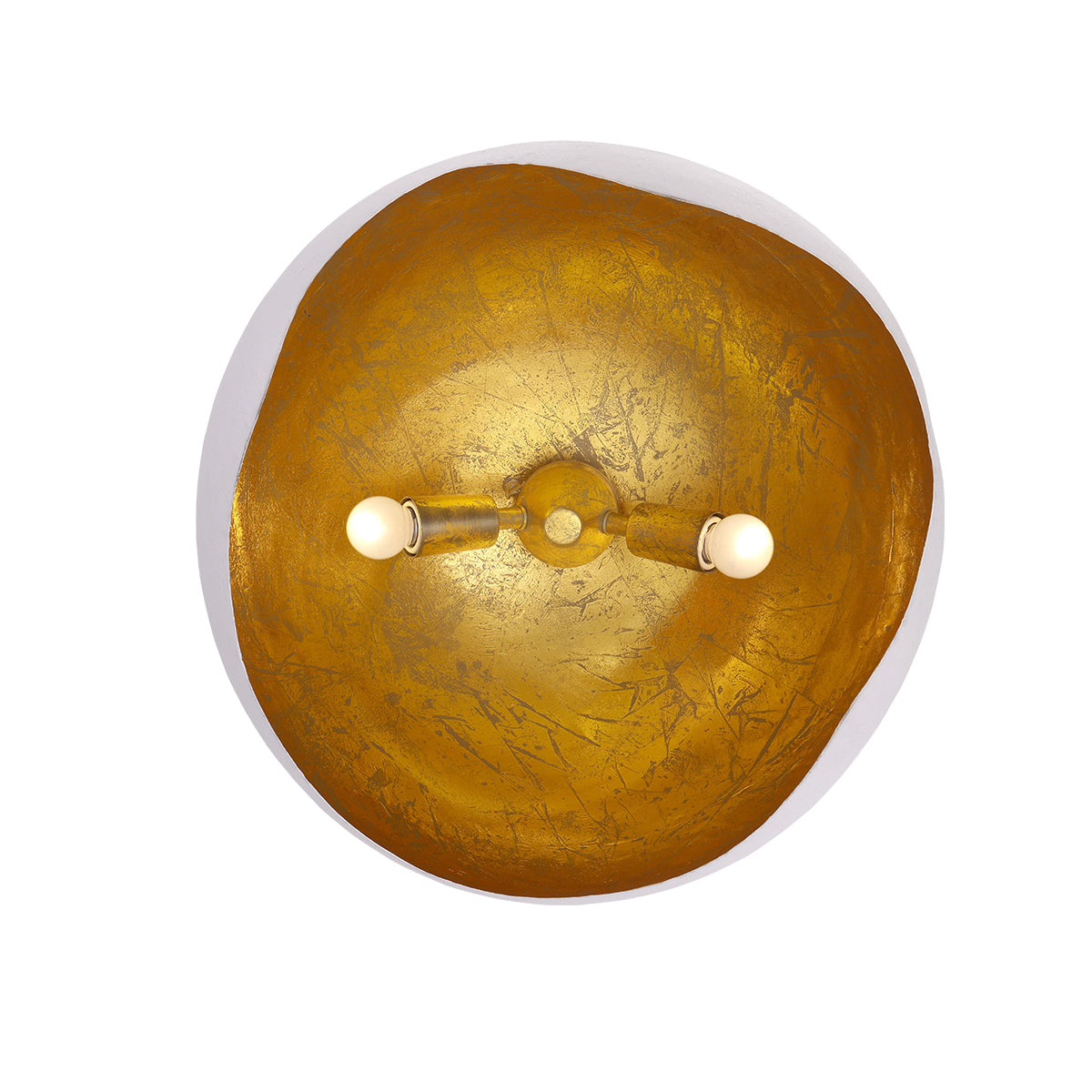 Eurofase Lighting Baleia 18" 2-Light Matte White & Gold Chandelier