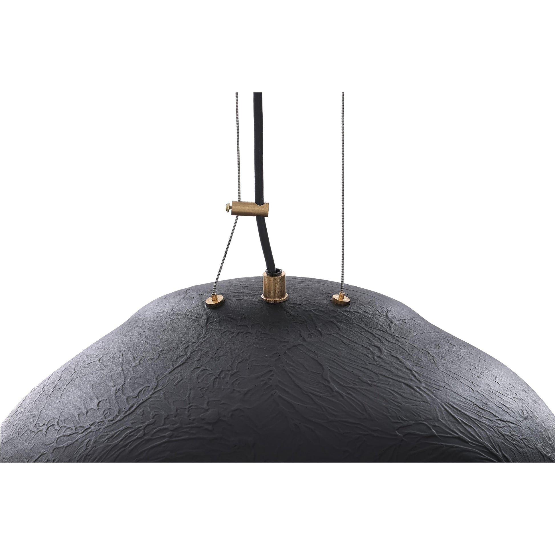 Eurofase Lighting Baleia 18" 2-Light Plaster Black and Gold Foil Iron Pendant Light