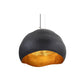 Eurofase Lighting Baleia 24" 3-Light Plaster Black and Gold Foil Iron Pendant Light