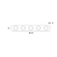 Eurofase Lighting Balewood 34" 5-Light Dimmable Chrome Integrated LED Bath Bar With Circular Frosted Acrylic Shades