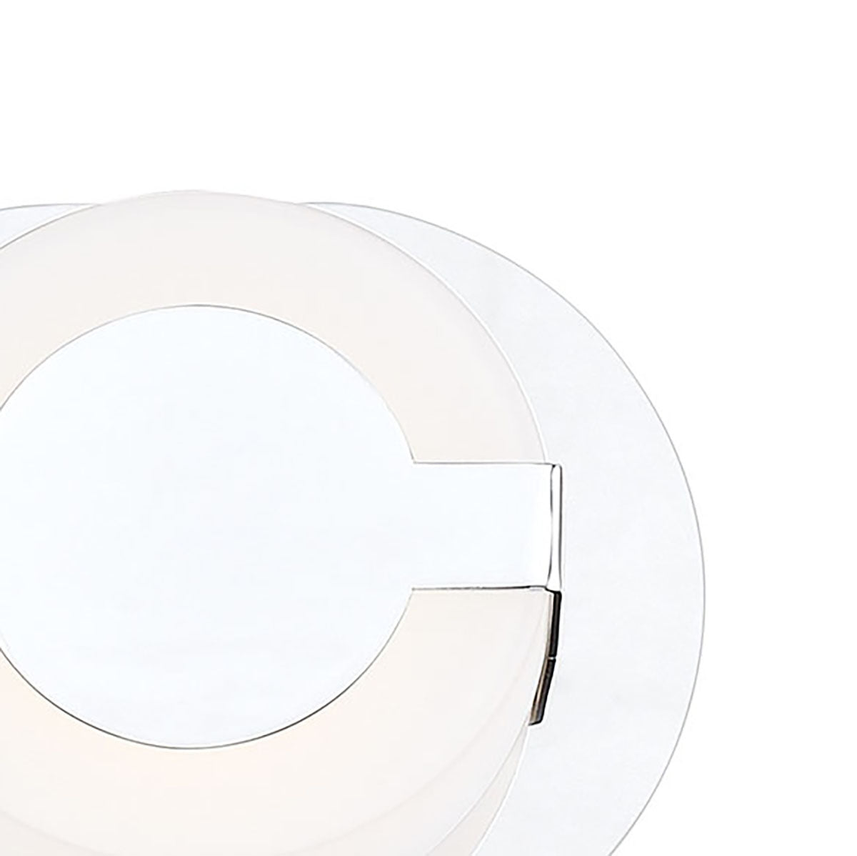 Eurofase Lighting Balewood 6" 1-Light Dimmable Chrome Integrated LED Wall Sconce With Circular Frosted Acrylic Shade