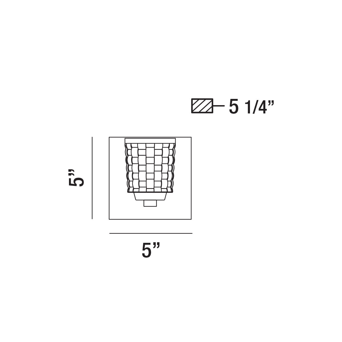 Eurofase Lighting Banbury 5" 1-light Dimmable Integrated LED Rectangular Chrome Wall Sconce With Clear Woven Wicker Glass Shade