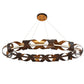 Eurofase Lighting Banderia 44" Dimmable Integrated LED Metal Round Chandelier With Bronze And Gold Metal Ribbon Shades