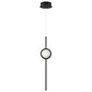 Eurofase Lighting Barletta 24" Dimmable Integrated LED Black Pendant Light With Black Anodized Aluminum Shade