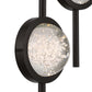 Eurofase Lighting Barletta 32" 6-Light Integrated LED Clear Glass Shade Anodized Black Multi Drop Chandelier