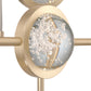 Eurofase Lighting Barletta 32" 6-Light Integrated LED Clear Glass Shade Anodized Gold Multi Drop Chandelier