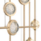 Eurofase Lighting Barletta 32" 6-Light Integrated LED Clear Glass Shade Anodized Gold Multi Drop Chandelier