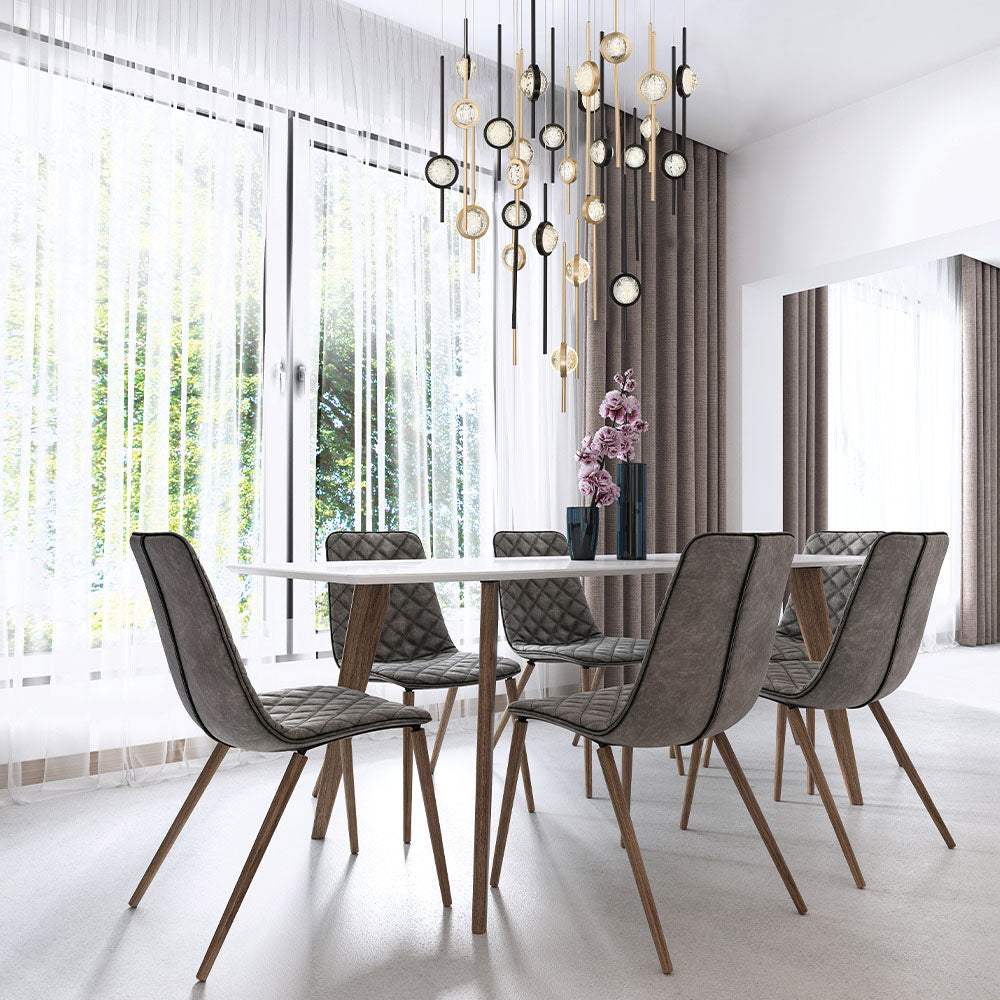 Eurofase Lighting Barletta 40" 26-Light Dimmable Integrated LED Black And Gold Round Chandelier With Black And Gold Anodized Aluminum Shades