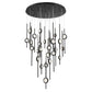 Eurofase Lighting Barletta 40" 26-Light Dimmable Integrated LED Black Round Chandelier With Black Anodized Aluminum Shades