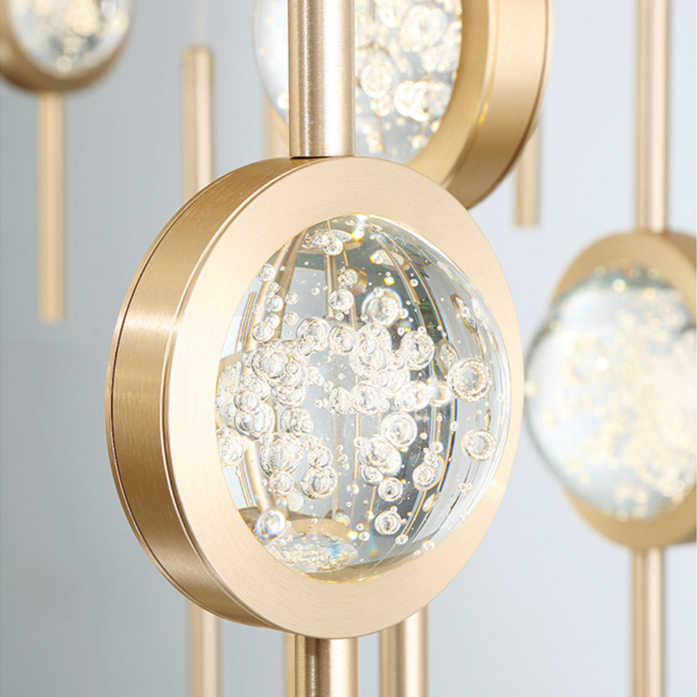 Eurofase Lighting Barletta 40" 26-Light Dimmable Integrated LED Gold Round Chandelier With Gold Anodized Aluminum Shades