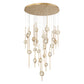Eurofase Lighting Barletta 40" 26-Light Dimmable Integrated LED Gold Round Chandelier With Gold Anodized Aluminum Shades