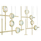 Eurofase Lighting Barletta 53" 12-Light Integrated LED Clear Glass Shade Anodized Gold Grand Chandelier