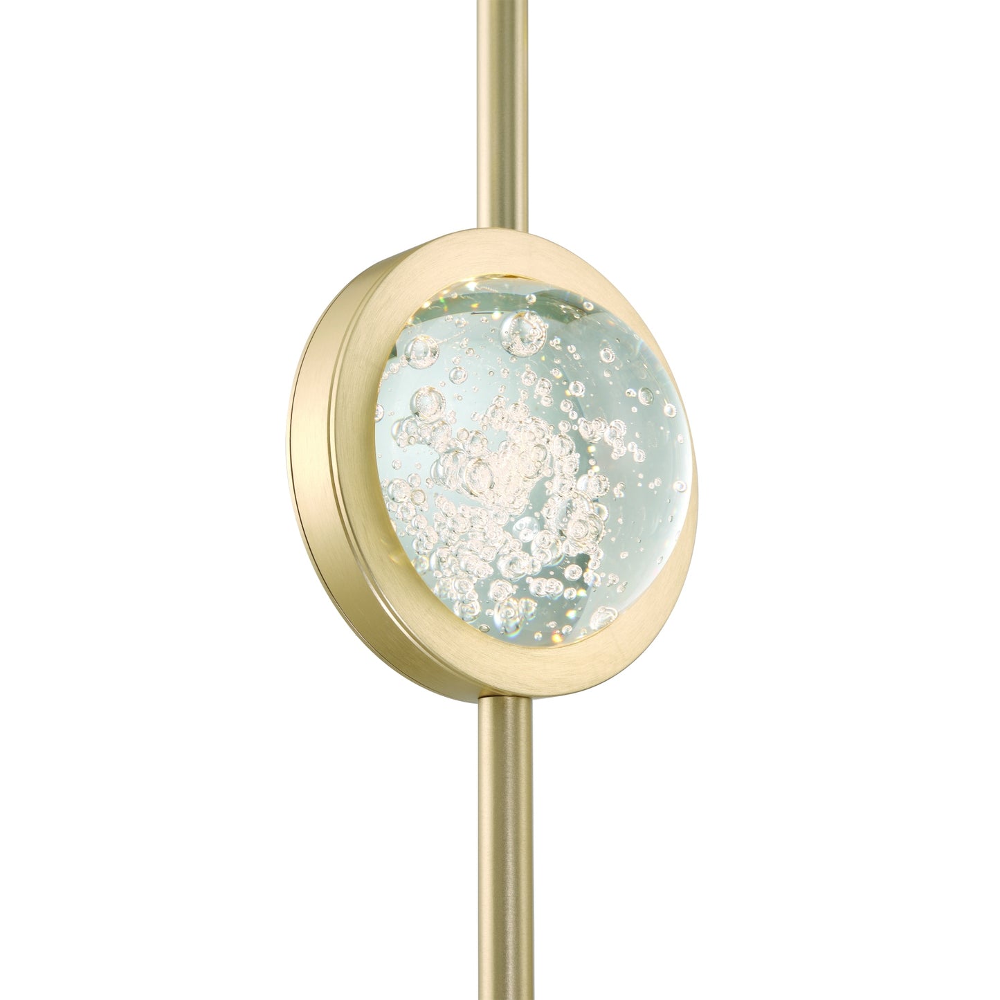 Eurofase Lighting Barletta 53" 12-Light Integrated LED Clear Glass Shade Anodized Gold Grand Chandelier