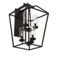 Eurofase Lighting Bastille 13" 6-Light Dimmable Incandescent Black Outdoor Wall Sconce With Glass Shades