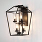Eurofase Lighting Bastille 13" 6-Light Dimmable Incandescent Black Outdoor Wall Sconce With Glass Shades