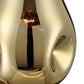 Eurofase Lighting Benalto 8" Dimmable Incandescent Chrome Pendant Light With Hand Blown Gold Pear-Shaped Glass Shade