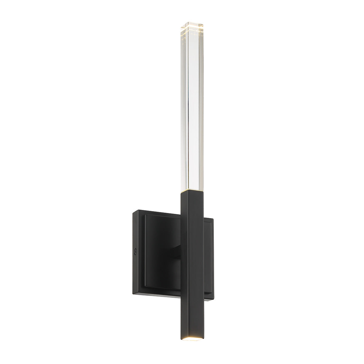 Eurofase Lighting Benicio 18" 1-Light Dimmable Integrated LED Matte Black Wall Sconce With Clear Glass Shades