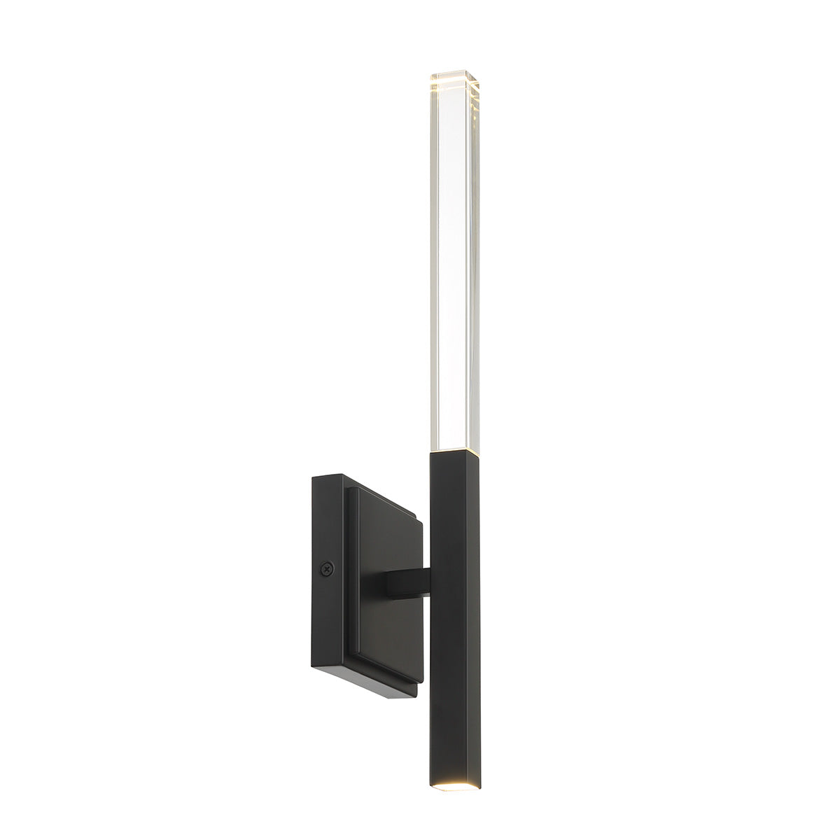 Eurofase Lighting Benicio 18" 1-Light Dimmable Integrated LED Matte Black Wall Sconce With Clear Glass Shades