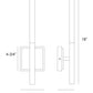 Eurofase Lighting Benicio 18" 1-Light Dimmable Integrated LED Matte Black Wall Sconce With Clear Glass Shades