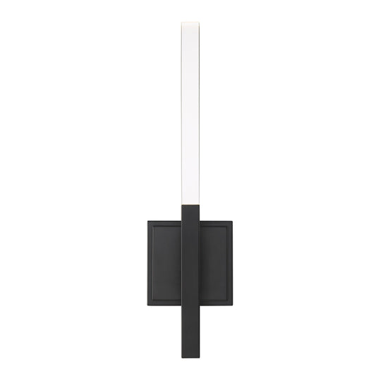 Eurofase Lighting Benicio 18" 1-Light Dimmable Integrated LED Matte Black Wall Sconce With Clear Glass Shades