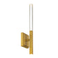 Eurofase Lighting Benicio 18" 1-Light Dimmable Integrated LED Matte Gold Wall Sconce With Clear Glass Shades