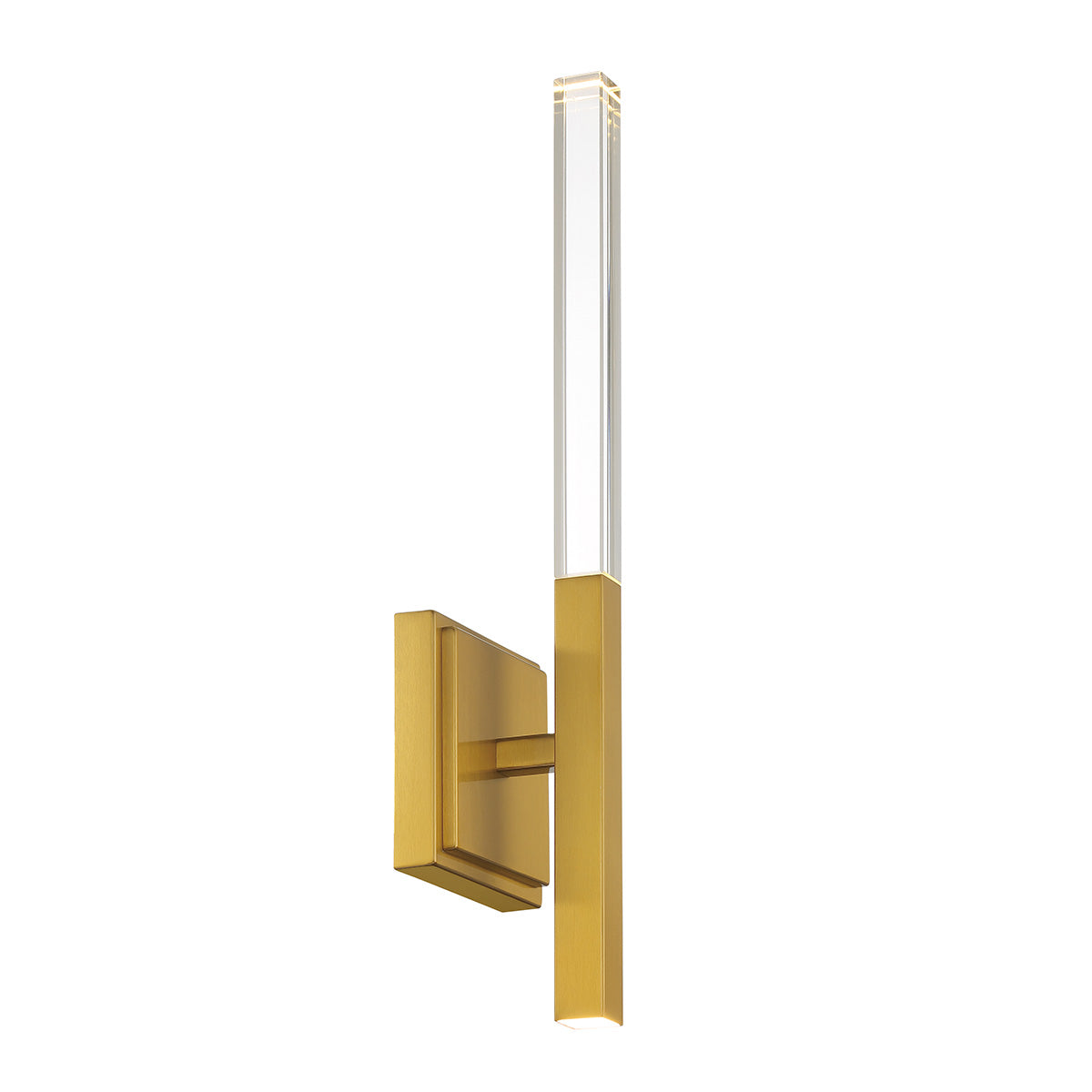 Eurofase Lighting Benicio 18" 1-Light Dimmable Integrated LED Matte Gold Wall Sconce With Clear Glass Shades