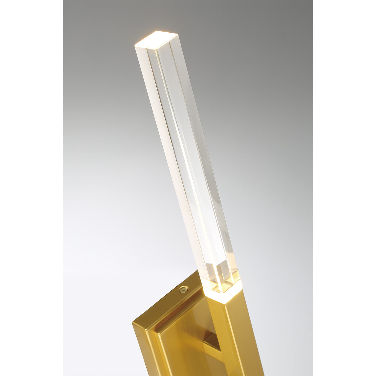 Eurofase Lighting Benicio 18" 1-Light Dimmable Integrated LED Matte Gold Wall Sconce With Clear Glass Shades