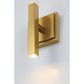 Eurofase Lighting Benicio 18" 1-Light Dimmable Integrated LED Matte Gold Wall Sconce With Clear Glass Shades