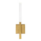 Eurofase Lighting Benicio 18" 1-Light Dimmable Integrated LED Matte Gold Wall Sconce With Clear Glass Shades