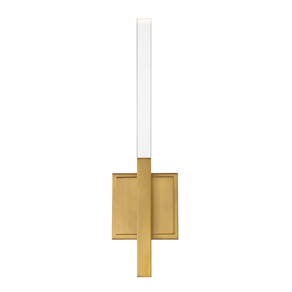 Eurofase Lighting Benicio 18" 1-Light Dimmable Integrated LED Matte Gold Wall Sconce With Clear Glass Shades