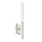 Eurofase Lighting Benicio 18" 1-Light Dimmable Integrated LED Polished Nickel Wall Sconce With Clear Glass Shades