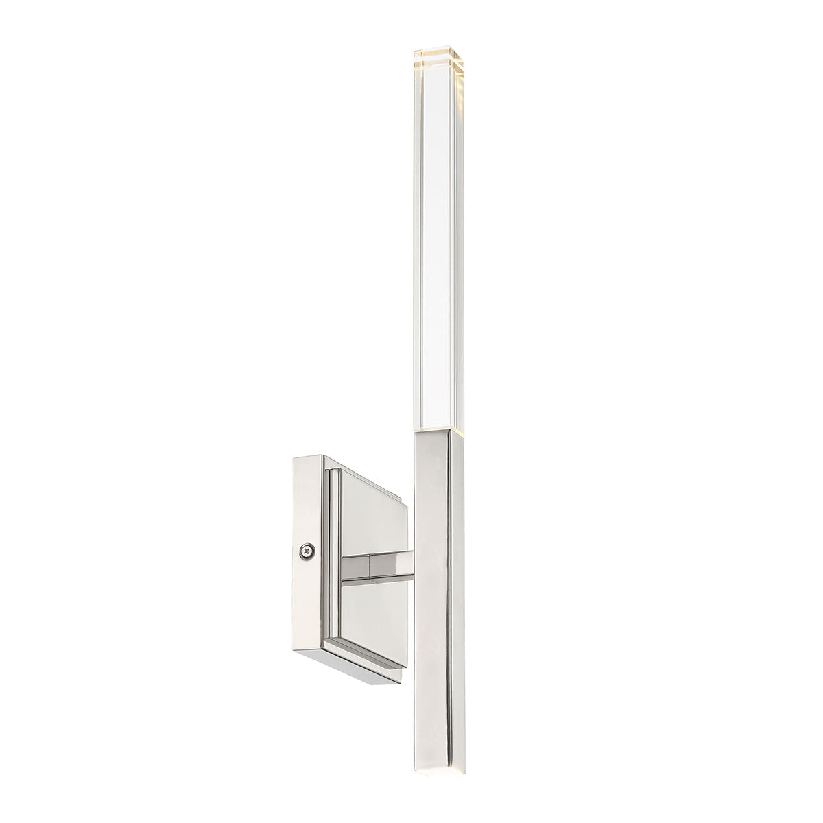 Eurofase Lighting Benicio 18" 1-Light Dimmable Integrated LED Polished Nickel Wall Sconce With Clear Glass Shades