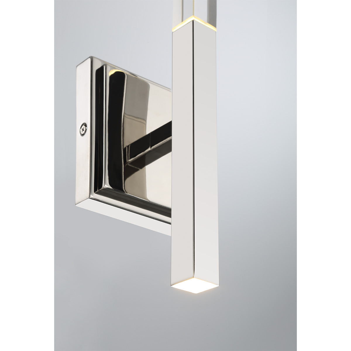 Eurofase Lighting Benicio 18" 1-Light Dimmable Integrated LED Polished Nickel Wall Sconce With Clear Glass Shades