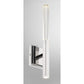 Eurofase Lighting Benicio 18" 1-Light Dimmable Integrated LED Polished Nickel Wall Sconce With Clear Glass Shades