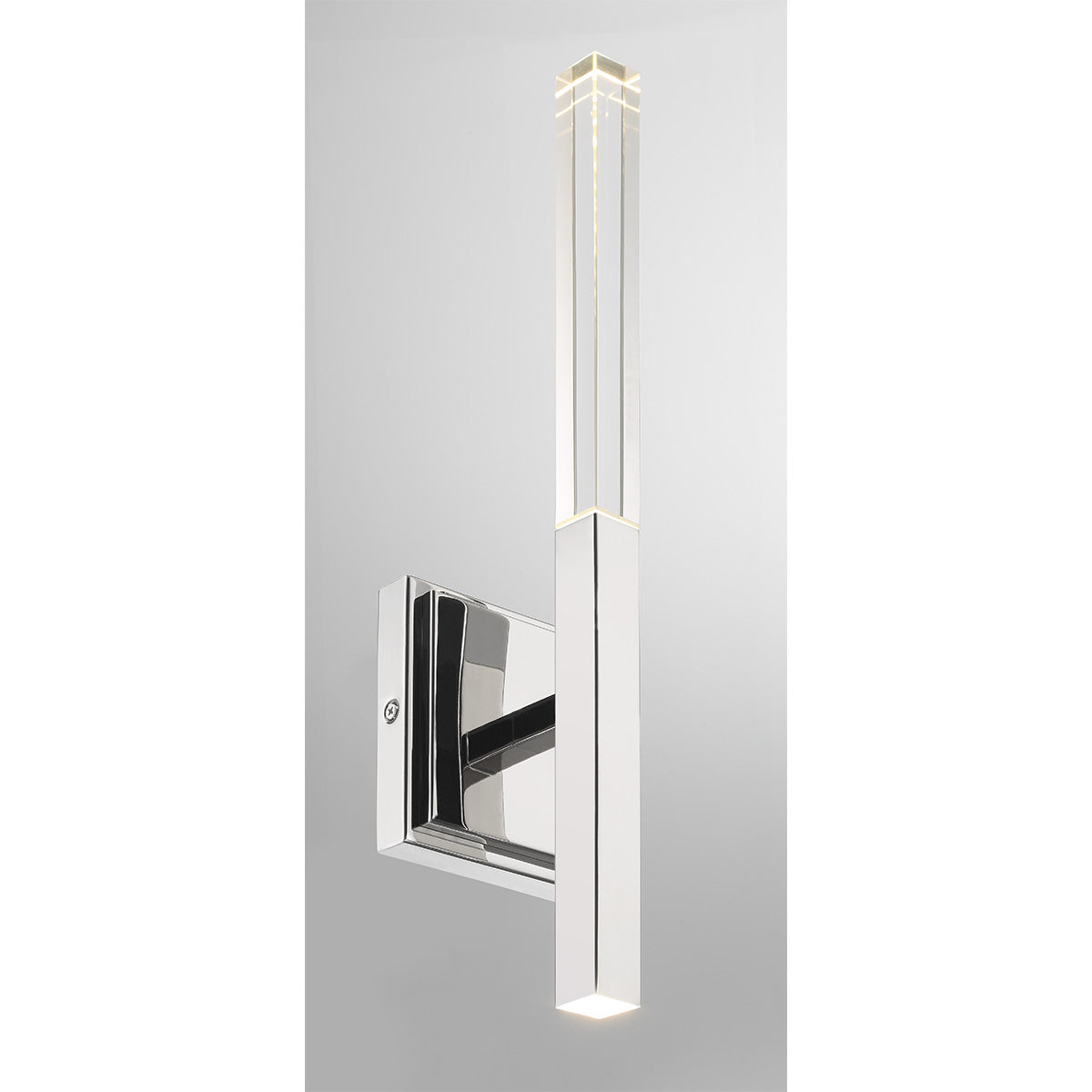 Eurofase Lighting Benicio 18" 1-Light Dimmable Integrated LED Polished Nickel Wall Sconce With Clear Glass Shades