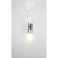 Eurofase Lighting Benicio 18" 1-Light Dimmable Integrated LED Polished Nickel Wall Sconce With Clear Glass Shades