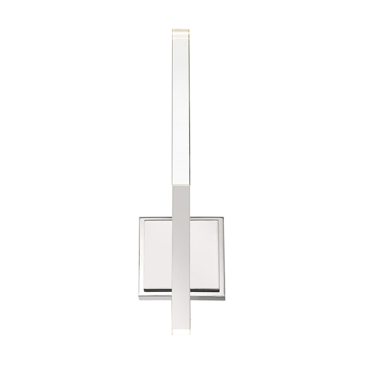 Eurofase Lighting Benicio 18" 1-Light Dimmable Integrated LED Polished Nickel Wall Sconce With Clear Glass Shades